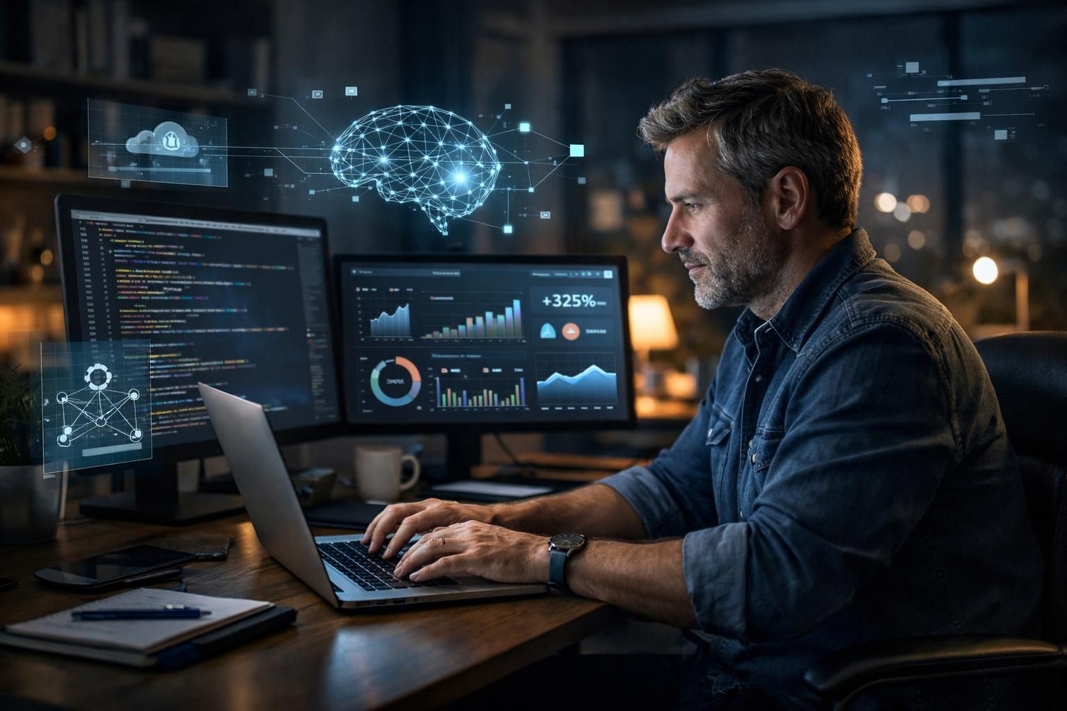 entdecken sie das konzept des „augmentierten solopreneurs“: wie eine person mithilfe von maschinen und technologie ein erfolgreiches, effizientes business aufbaut.